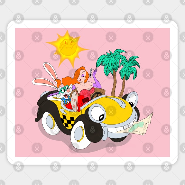 Cruisin' Down to Toontown Sticker by HenriDefense